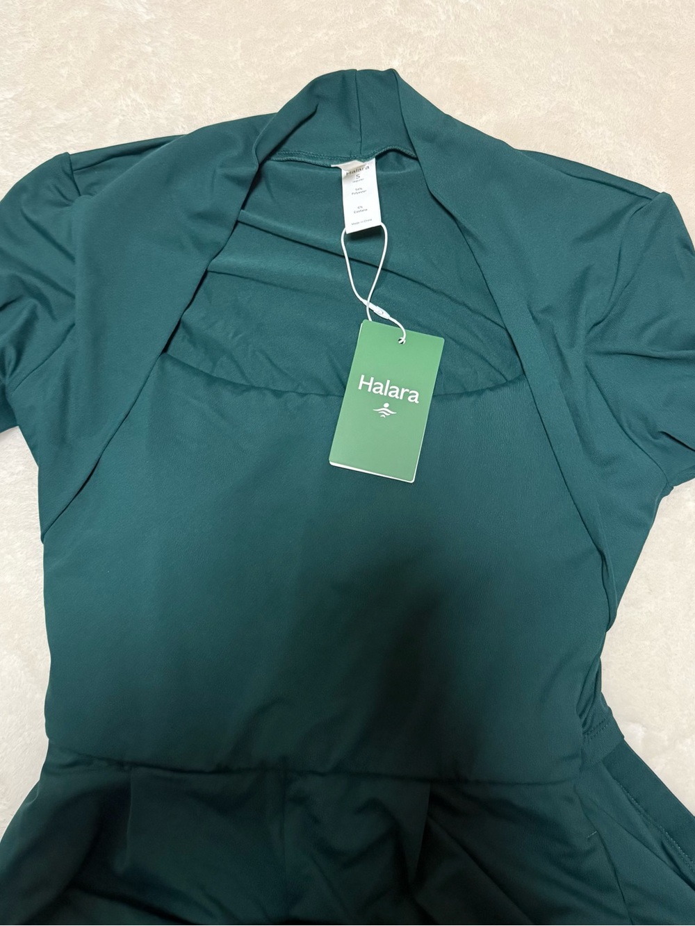HALARA Emerald Green Long-Sleeve Wide-Leg Jumpsuit - Picture 3 of 3